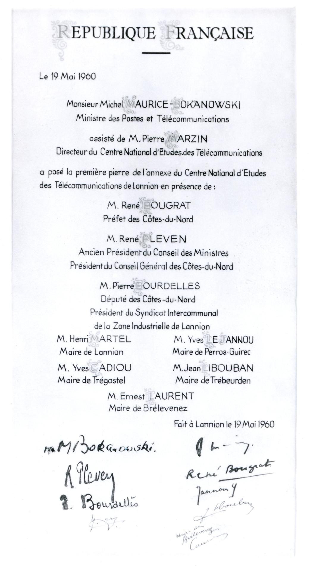 1960.05.19PosePremierePierreCnetLannion